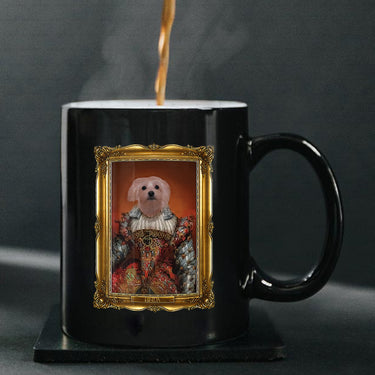 Personalized Dog Gift Idea - Royal Dog's Portrait 33 For Dog Lovers - Black Mug
